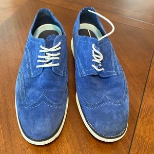 Cole Haan Grand OS Mens blue suede Oxford shoes 8.5